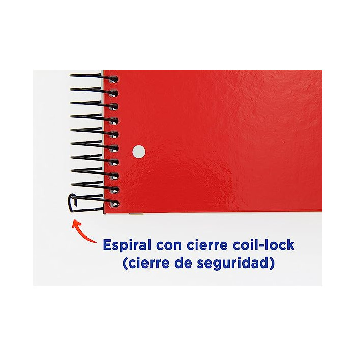 Enri Cuadernos A4 Cuadrícula 5x5 Tapa Extradura 120 40 Hojas Banda