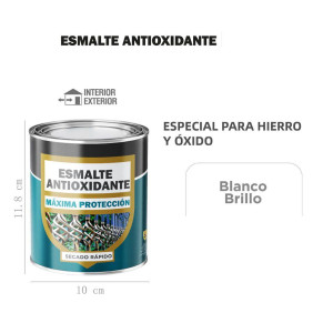 Esmalte Antioxidane Máxima Protección y Decoración de Superficies de Acero, Hierro, Secado Rápido