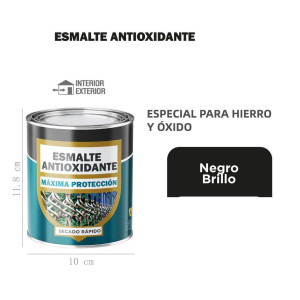 Esmalte Antioxidane Máxima Protección y Decoración de Superficies de Acero, Hierro, Secado Rápido