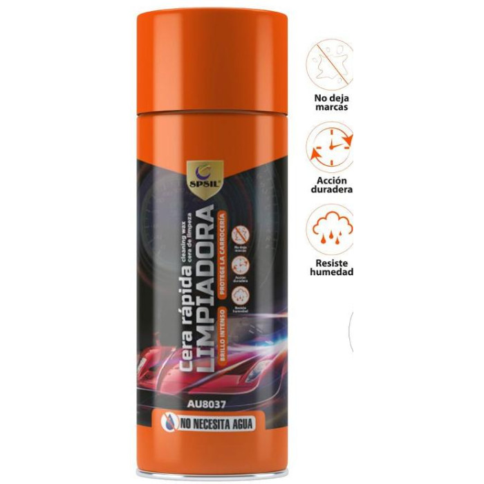 Cera Rápida Limpiadora, Spray Abrillantador para Coche 400 ml / 600ml - Pack de 1 Unidad