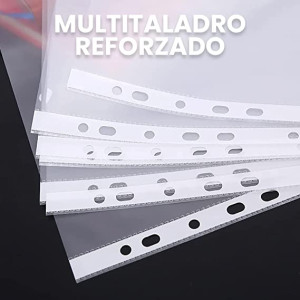 Plus Office - Fundas multitaladro de polipropileno 100% reciclable