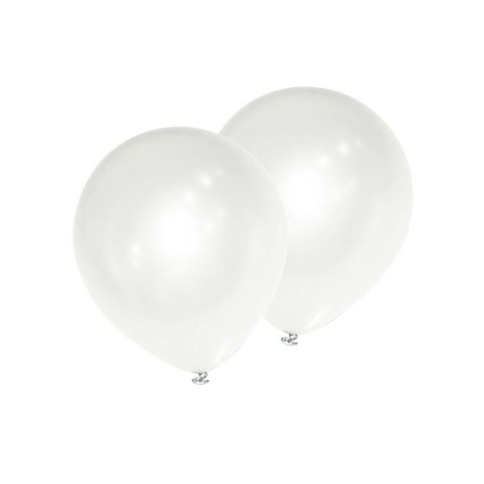 Globos Látex 23cm Blanco 12und