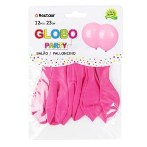 Globos Látex 23cm Rosa  12UND