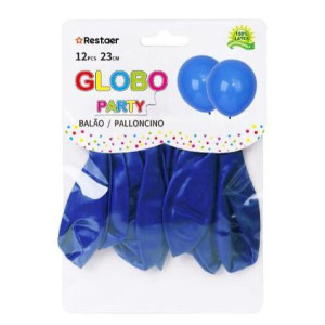 Globos Látex 23cm Azul Oscuro 12 UND