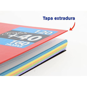 Enri, Cuadernos A4 Cuadrícula 5x5, Tapa Extradura, 120+40 Hojas.Banda