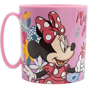 Taza infantil de plástico reutilizable para microondas de 350 ml de Minnie Mouse