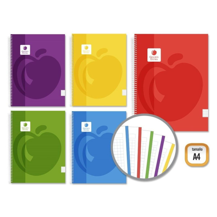 Cuaderno T.P   A4  100Hoja 90gra  5x5  Plastico