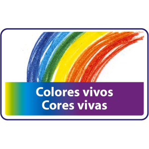 BIC Kids Plastidecor - Ceras para colorear, antimanchas para actividades creativas en casa y el colegio, Blíster de 12 Unidades