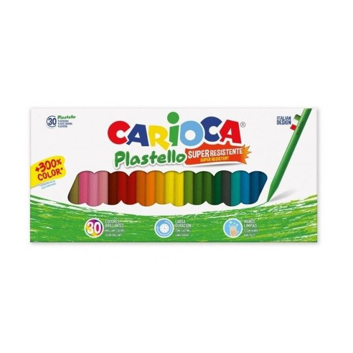 Carioca Plasticeras Resistentes Plastello Surtidos Estuche -30u-