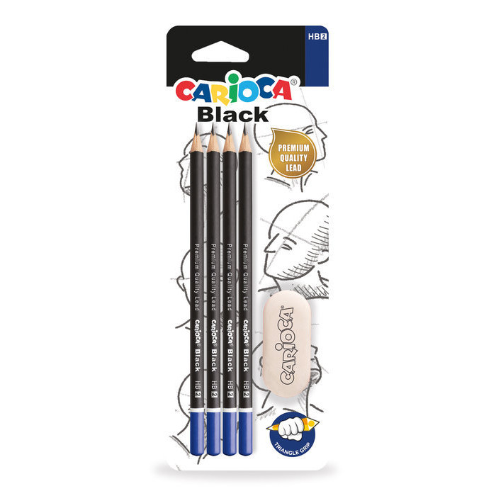 Lapices grafito black pencils blister 5 uds