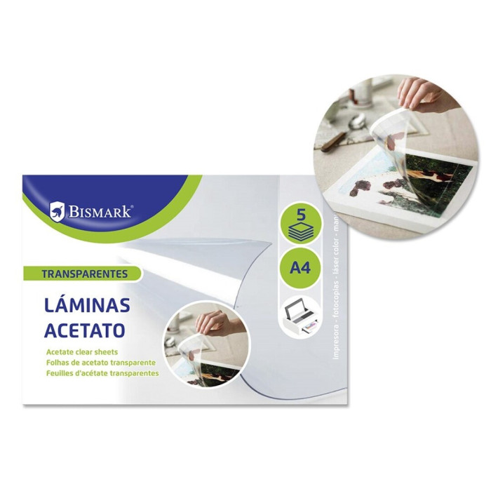 Laminas Acetado Transparentes A 4  ( 5 UND )