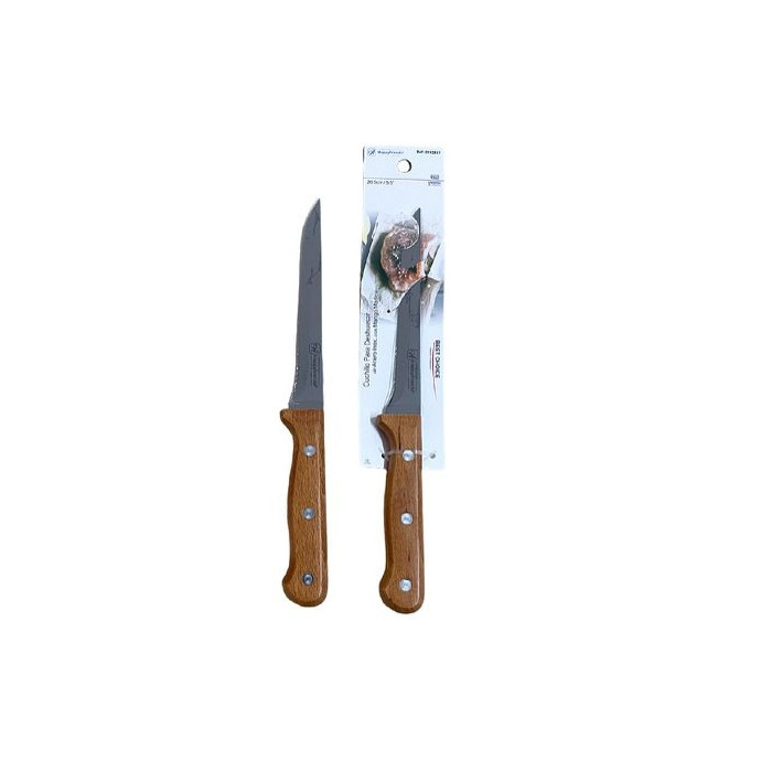 Cuchillo Para Deshuesar de Acero Inoxidable . con Mango Madera 26.5 cm