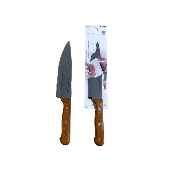 Cuchillo de Chef de Acero Inoxidable . con Mango Madera 29 cm