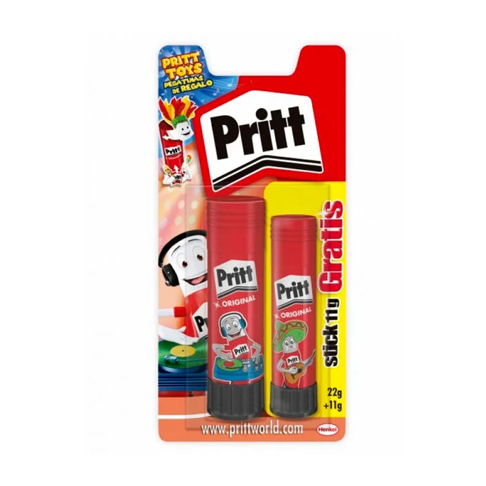 Pegamento en Barra Pritt Pack 22g + Barra 11g