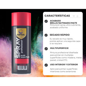 Pintura Spray Rojo Claro 400ml