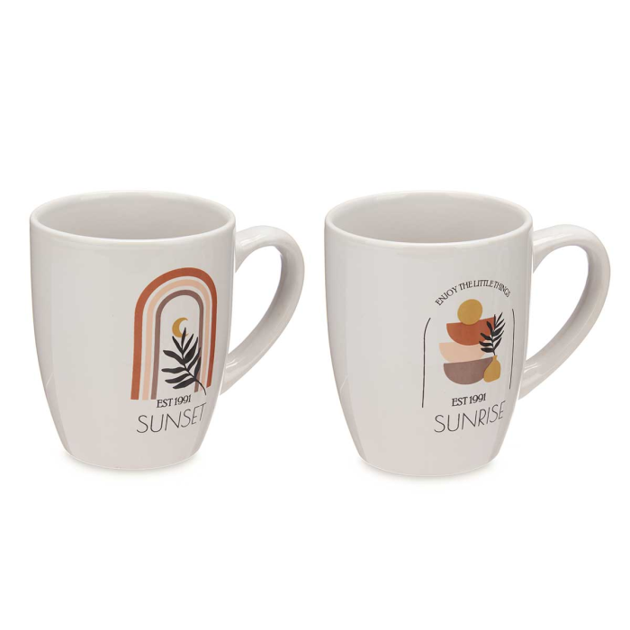 Taza porcelana sunrise 350 ml  2 und