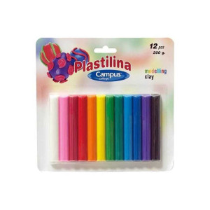 plastilina campus 200gr 12 Colores