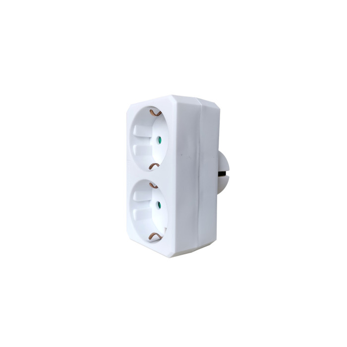 ADAPTADOR 2X16A CON OBTURADOR MAX 3680W [6SQGB0102]