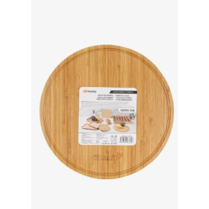 Tablas de Cortar para Cocina Redondas, Bambú,28x1.5cm