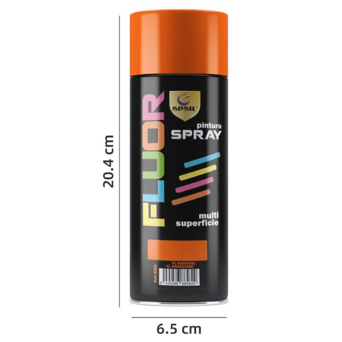 Pintura Spray Naranja Fluorescente 400 Ml