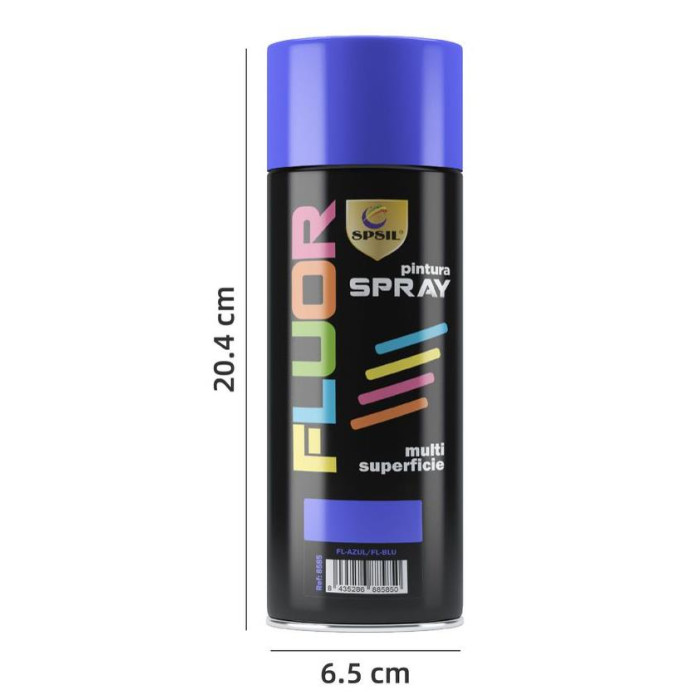 Pintura Spray Azul Fluorescente 400 Ml