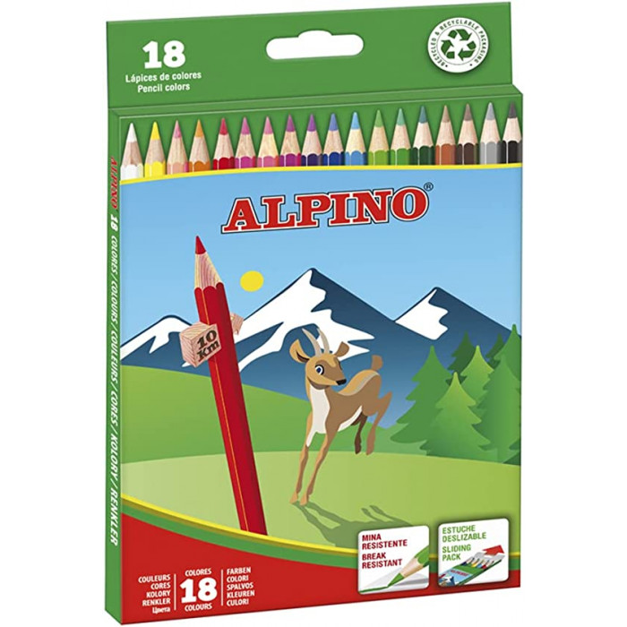 Alpino Lápices de Colores 18 Unidades | Lápices de Colores