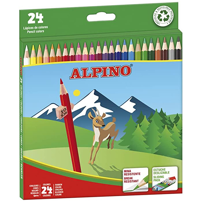 Alpino Lápices de Colores 24 Unidades | Lápices de Colores