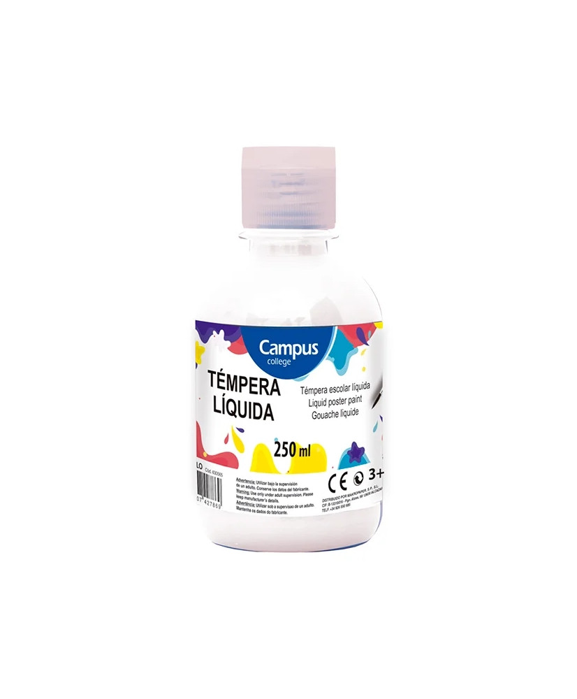 Témpera Campus College 250ml.  8 Color