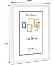 Chely Intermarket  Marco de Fotos Grandes 30x40cm (Blanco) MOD-254