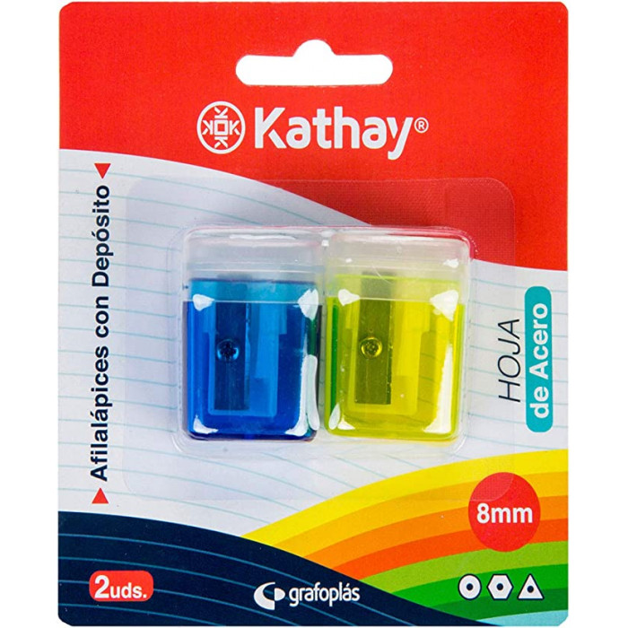 Kathay . Pack de 2 Sacapuntas con Depósito,