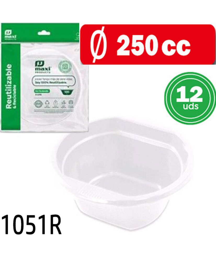 10 Pack Bol redondo ensalada blanco250  - 500cc