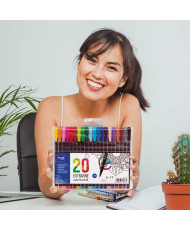 Rotulado Extrafine Plus Office. Estuche de 12 unidades colores surtidos.