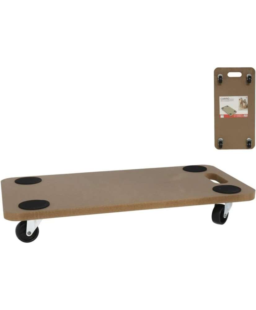 Carro, Soporte con Ruedas, Plataforma de Carga para Mover Muebles, Base rodante para Transporte, Tabla, 200 KG