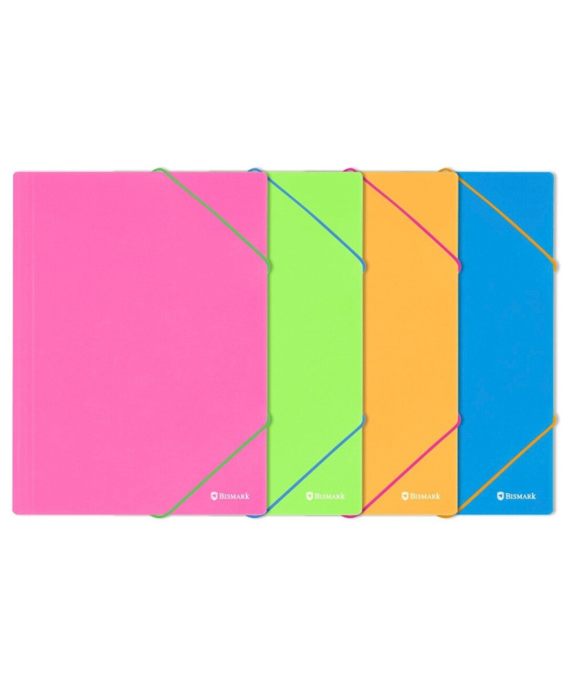 CARPETA GOMAS Y SOLAPAS Plastico A4 NEON ( 1 uds)