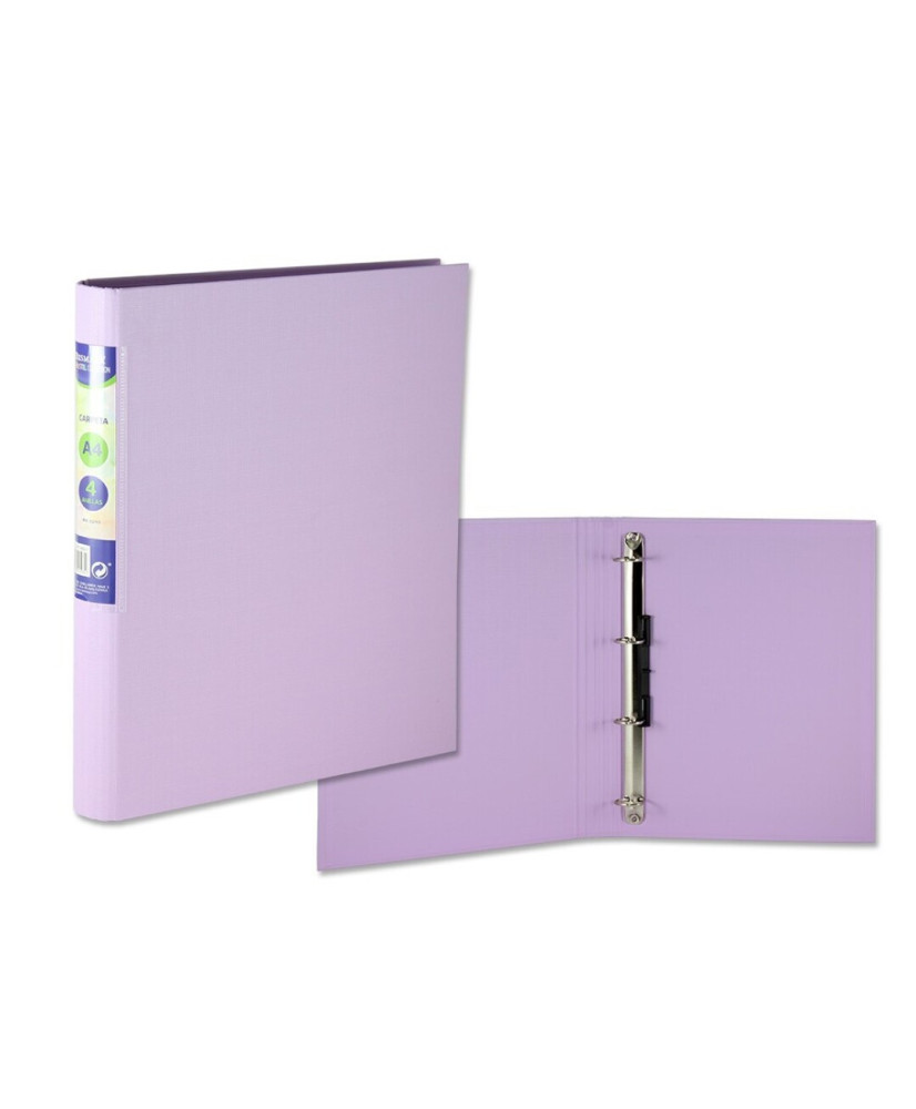 Carpeta pp a4 4a 25mm lomo redondo pastel morado