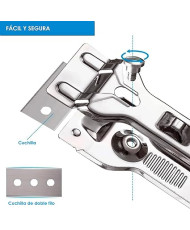 Rasqueta Profesional Vitrocerámica. Rascador Vitrocerámica de Acero Inoxidable