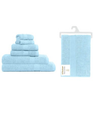 Toalla de baño (70 x 130 cm, 100% algodón )500g( Pack de 4) Azul Medioa