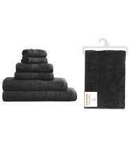 Toalla De Baño (50 X 90 Cm, 100% Algodón )500g( Pack De 6 ) Negro