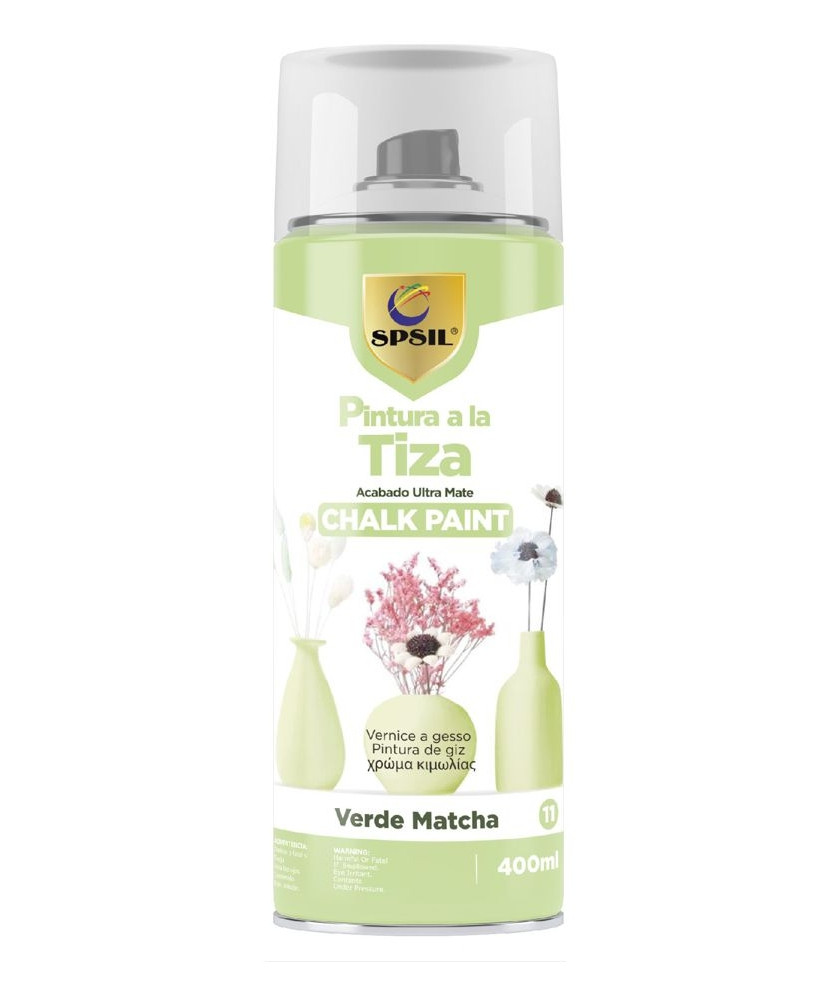 Pintura Spray a la Tiza Color Pastel Acabado Ultra Mate - Verde Matcha 400ml