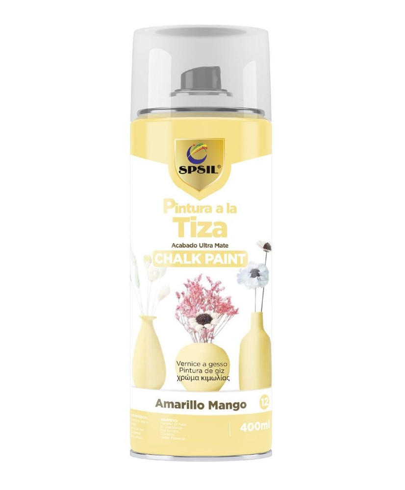 Pintura Spray a la Tiza Color Pastel Acabado Ultra Mate - Amarillo Mango 400ml