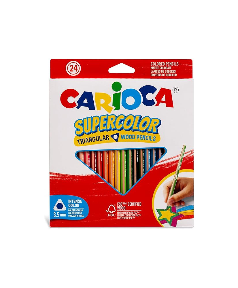 Carioca Supercolor Triang. 24 unidades