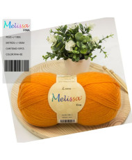 Melissa Lana Fina Hilo 100% Acrilico Ovillo de Lana (1u * 100g) Premium para DIY Tejer y Ganchillo,350m