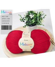 Melissa Lana Fina Hilo 100% Acrilico Ovillo de Lana (1u * 100g) Premium para DIY Tejer y Ganchillo,350m