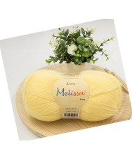 Melissa Lana Fina Hilo 100% Acrilico Ovillo de Lana (1u * 100g) Premium para DIY Tejer y Ganchillo,350m