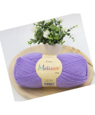 Melissa Lana Fina Hilo 100% Acrilico Ovillo de Lana (1u * 100g) Premium para DIY Tejer y Ganchillo,350m