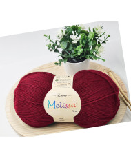 Melissa Lana Fina Hilo 100% Acrilico Ovillo de Lana (1u * 100g) Premium para DIY Tejer y Ganchillo,350m