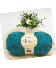 Melissa Lana Fina Hilo 100% Acrilico Ovillo de Lana (1u * 100g) Premium para DIY Tejer y Ganchillo,350m