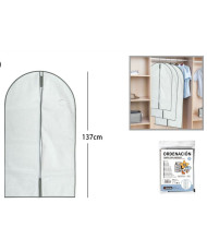 Funda para ropa, Blanco, 60 x 0.2 x H.137 cm