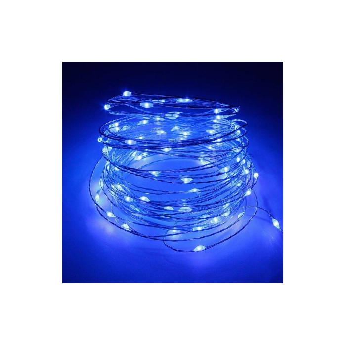 Guirnalda de luces LED de alambre de cobre  COLOR AZUL  30LED