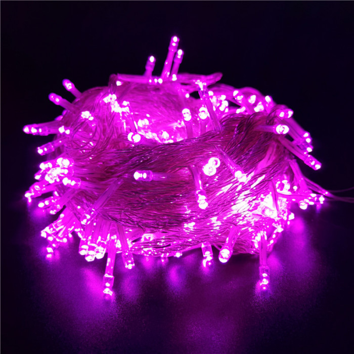 GUIRNALDA DE BATERIA COLOR PURPURA 5M 50LED